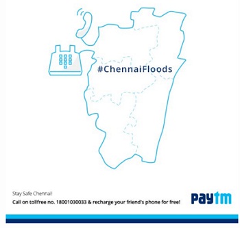 India Desire : Stay Safe Chennai: Recharge Your Friend's Phone For Free From Paytm #ChennaiFloods